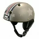 Nutcase Little Nutty Snow & Bike Silver Fly Glitter Helmet